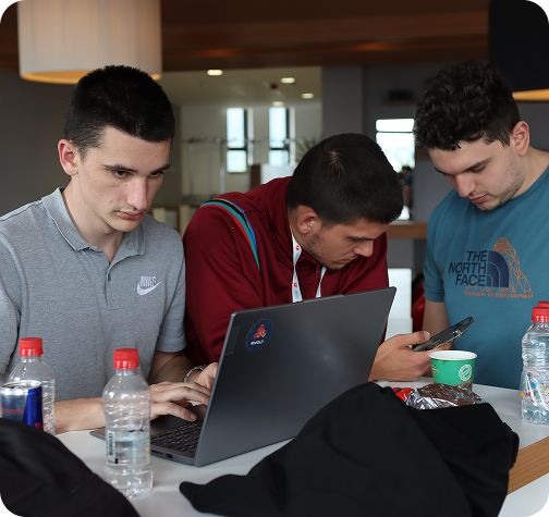 Team coding together